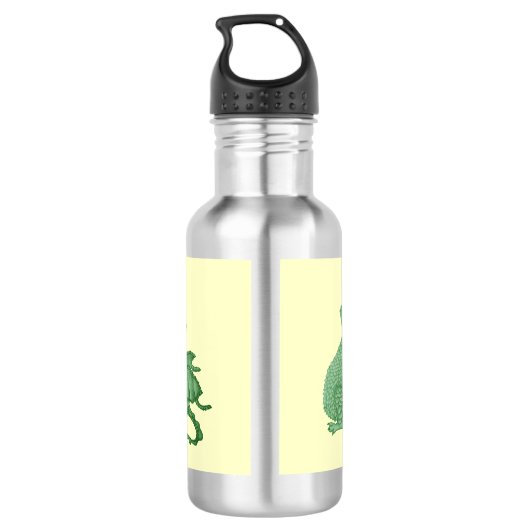 mythische fantasiekertje schattige groene draak waterfles (Achterkant)