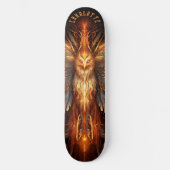 Mythische feniks met tribale patronen donkere fant persoonlijk skateboard (Voorkant)