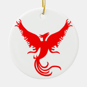 Mythische feniks vogel. keramisch ornament