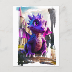 *~* Mythische FOTO AP48 Kinder Dragon Cartoon Briefkaart
