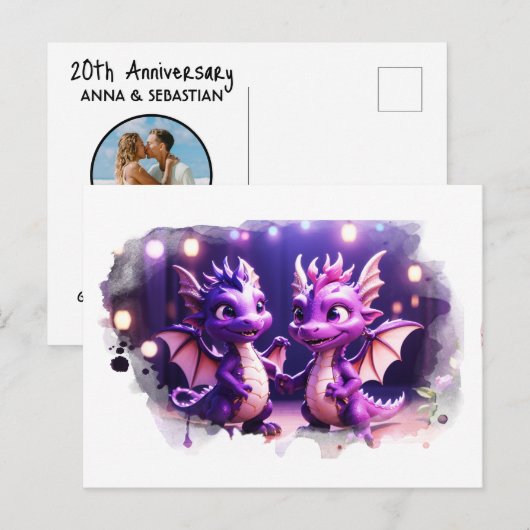 *~* Mythische FOTO Nodig Dragon AP48 Briefkaart ui (Voorkant / Achterkant)