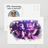 *~* Mythische foto uitnodiging Draak AP48 briefkaa (Voorkant / Achterkant)