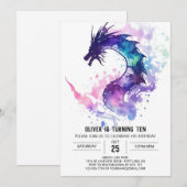 Mythische grillige Kinder drakenverjaardag Kaart (Voorkant / Achterkant)