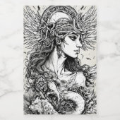 Mythische inkt: oude mythologieën geïllustreerd wijn etiket (Enkel label)