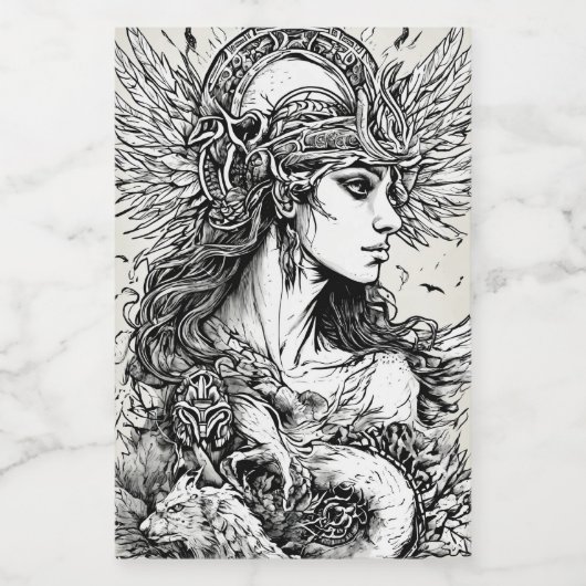 Mythische inkt: oude mythologieën geïllustreerd wijn etiket (Enkel label)