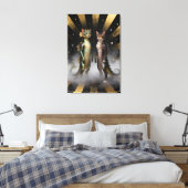 Mythische kat-draakwezens canvas afdruk (Insitu (Slaapkamer))