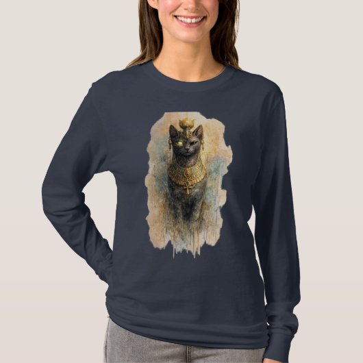 Mythische Kat Oude Fantasie Katafbeelding T-shirt (Voorkant)