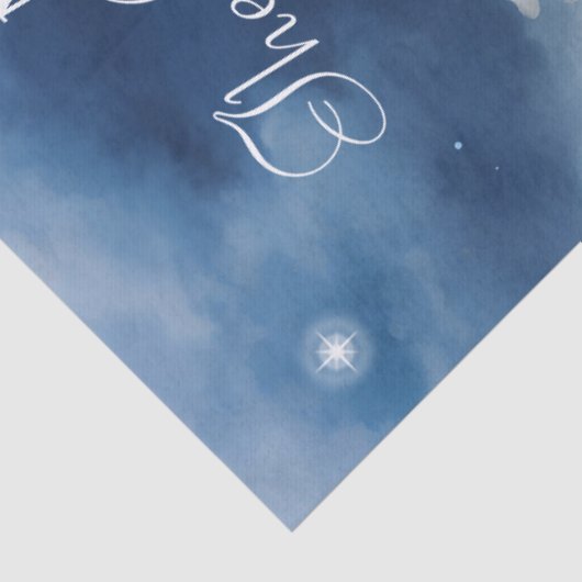 Mythische Keltische Draak Blauw Turkoois Tissuepapier (Detail)