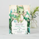 Mythische Kinder Draak Verjaardag Kaart (Staand voorkant)