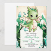 Mythische Kinder Draak Verjaardag Kaart (Voorkant / Achterkant)