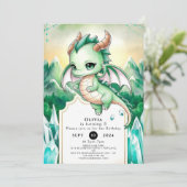 Mythische Kinder Draak Verjaardag Kaart (Staand voorkant)