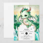 Mythische Kinder Draak Verjaardag Kaart (Voorkant / Achterkant)