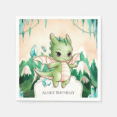 Mythische Kinder Draak Verjaardag Servet (Voorkant)