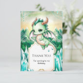 Mythische Kinderen Draken Verjaardag Bedankkaart (Staand voorkant)