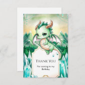 Mythische Kinderen Draken Verjaardag Bedankkaart (Voorkant / Achterkant)