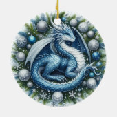 Mythische Kransbewaarders van de Winter Keramisch Ornament (Achterkant)