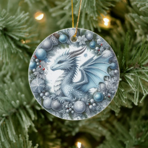 Mythische Kransbewaarders van de Winter Keramisch Ornament