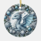 Mythische Kransbewaarders van de Winter Keramisch Ornament (Voorkant)