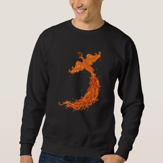 Mythische Legend Flying Phoenix Flames Mythologist Trui (Voorkant)