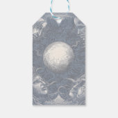 Mythische maan omgeven door vier gezichten cadeaulabel (Achterkant)