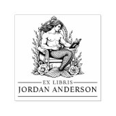 Mythische Mannelijke Merman Ex Libris Bibliotheek  Zelfinktende Stempel (Design)