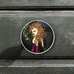 Mythische Medusa Griekse Mythologie Slang Gorgon Keramische Knop