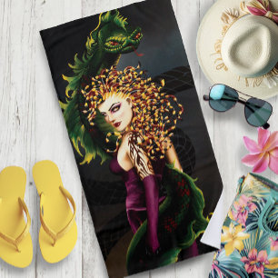 Mythische Medusa Griekse Mythologie Slang Gorgon Strandlaken