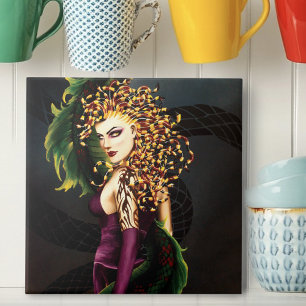 Mythische Medusa Griekse Mythologie Slang Gorgon Tegeltje