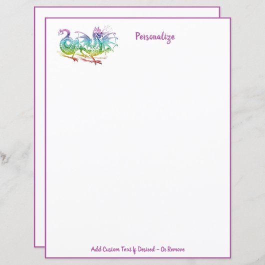 Mythische monster-regenboogkleur vliegende draak (Voorkant / Achterkant)