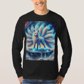 Mythische Neon Nine-Tailed Fox T-shirt T-Shirt Des (Voorkant)