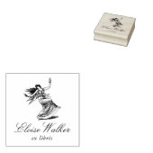 Mythische Nimf Illustratie Ex Libris Boek Rubberstempel (Gestempeld)