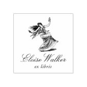 Mythische Nimf Illustratie Ex Libris Boek Rubberstempel (Afrduk)