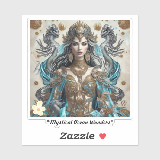 Mythische oceaanlegendes sticker (Vel)