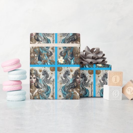 "Mythische Oceanus" Cadeaupapier (Baby Shower)