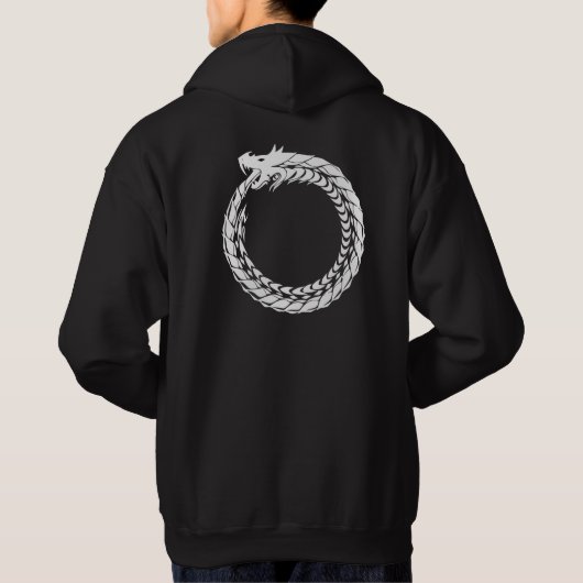 Mythische ouroboros slang met eigen smaak hoodie (Achterkant)