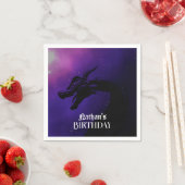 Mythische Paarse Draak Verjaardag Servet (Insitu)