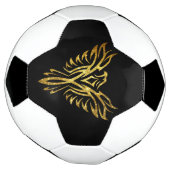 Mythische Phoenix Bird Rising Logo (Faux Gold) Voetbal (Gedraaid)