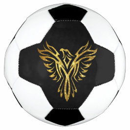 Mythische Phoenix Bird Rising Logo (Faux Gold) Voetbal