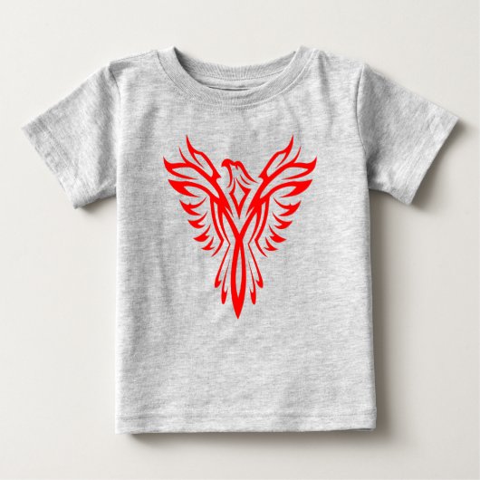 Mythische Phoenix Bird Rising Logo (rood) (Voorkant)