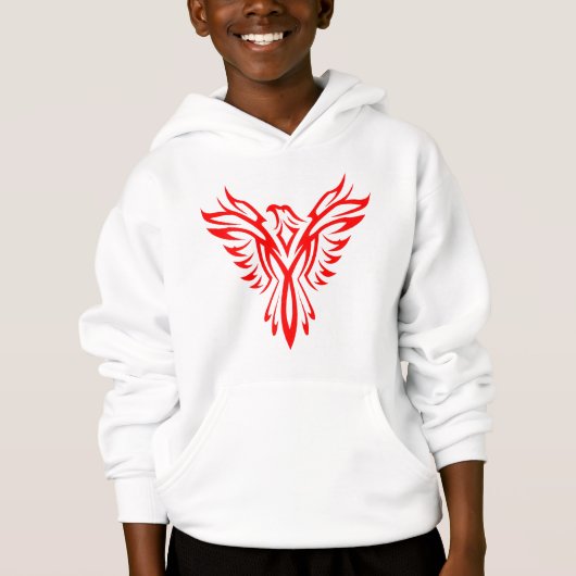 Mythische Phoenix Bird Rising Logo (rood) (Voorkant)