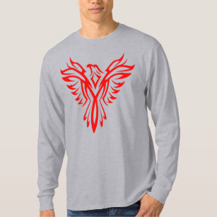 Mythische Phoenix Bird Rising Logo (rood) T-shirt