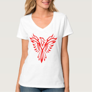 Mythische Phoenix Bird Rising Logo (rood) T-shirt