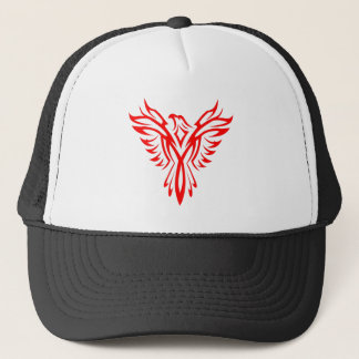 Mythische Phoenix Bird Rising Logo (rood) Trucker Pet