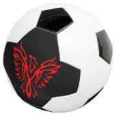 Mythische Phoenix Bird Rising Logo (rood) Voetbal (Drie kwart)