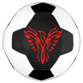 Mythische Phoenix Bird Rising Logo (rood) Voetbal (Voorkant)