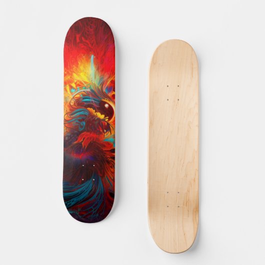 Mythische Phoenix Rising from the Flames Skateboar Persoonlijk Skateboard (Voorkant)