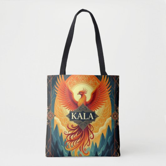 Mythische Phoenix-vogel – KALA Vuur Tote Bag (Voorkant)