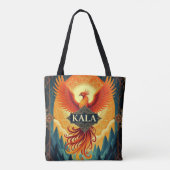 Mythische Phoenix-vogel – KALA Vuur Tote Bag (Achterkant)