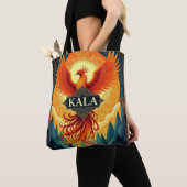 Mythische Phoenix-vogel – KALA Vuur Tote Bag (Dichtbij)