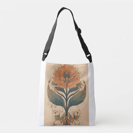 Mythische Revival: Phoenix in Bloom - Canvas tas (Achterkant)